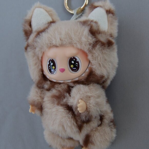 Custom Labubu Inspired The Monsters Tan Tabby Plush Pendant - Picture 1 of 6